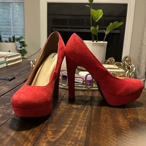 Red Suede Heels